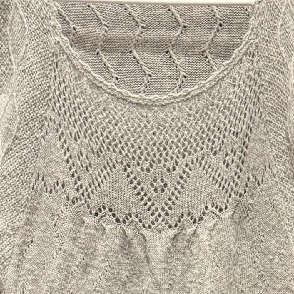 Promod Gray Knit Short Sleeve dress MEDIUM length 36in pit to pit 15in - Picture 4 of 5